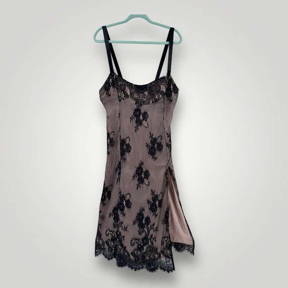 Anthropologie Dresses & Skirts - NEW Anthropologie Dress Womens M Coquette Lace Slip Evening Floral Flirty Lined